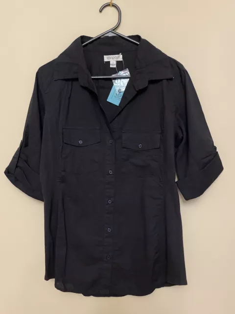 RipCurl Classic Shirt, Black, Size 14. New with tags.