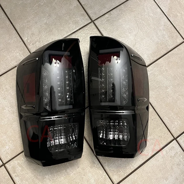 Pair Black Smoke Tail Lights For Toyota Tacoma 2016-2021 – Left + Right Halogen