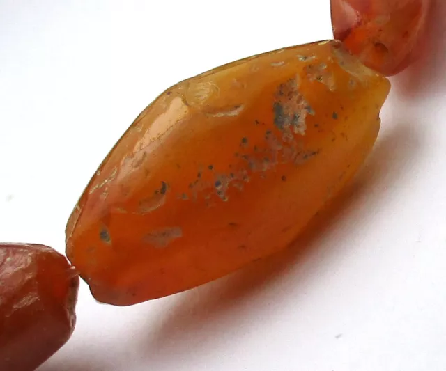 10 Rare Gorgeous Ancient Graduated Oval Banded Carnelian Agate Beads