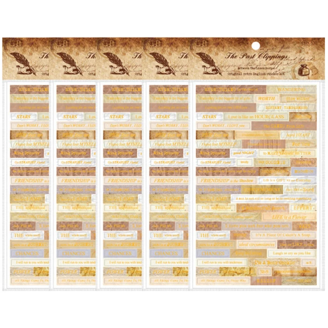 5 Sets von Tagebuch-Scrapbooking-Aufkleber DIY Handconto-Aufkleber Selbstklebend