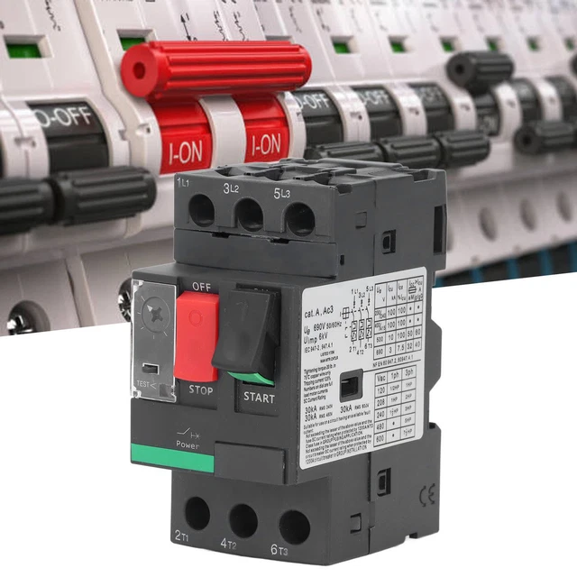 Interrupteur Protection Moteur 6-10A 220V/380V – Étanchéité IP55, Surcharge, Court-Circuit, Phase Manquante
