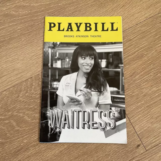 Waitress the Broadway Musical Theatre Playbill! Nicollette Robinson!