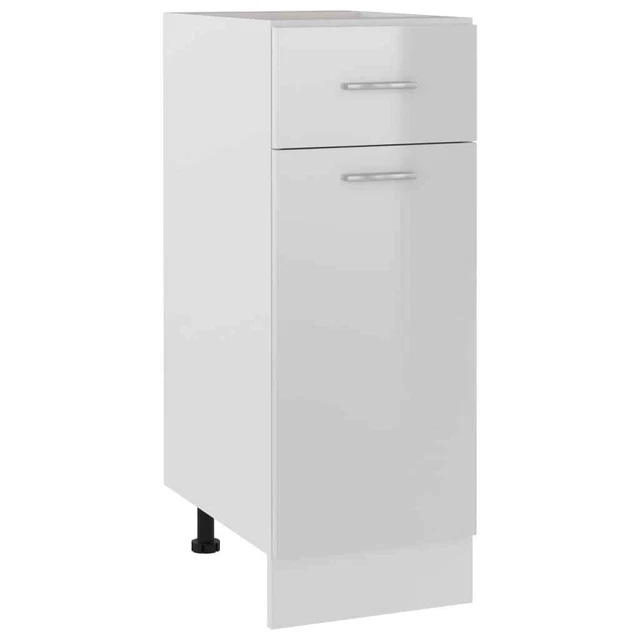 Armoire de plancher Blanc brillant 30x46x81,5 cm Aggloméré