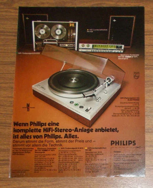 Philips 212 Platine vinyle pour plateau métallique 11 3/8 po