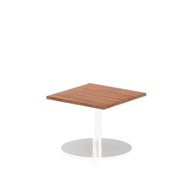 Dynamic Italia 600Mm Poseur Square Table Walnut Top 475Mm High Leg ITL0209