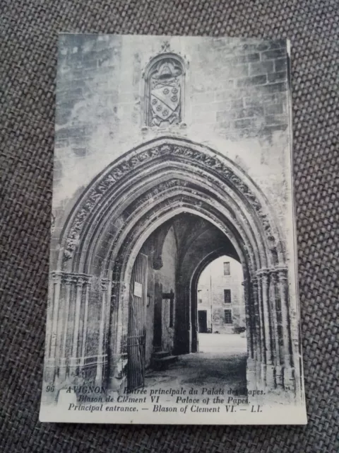 Cpa Avignon Entrée Principale Du Palais Des Papes