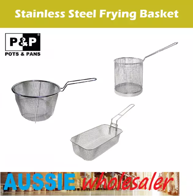 AU Deep Fry Basket Mesh Stainless Steel Fryer / Deep Frying / Chips Kitchen