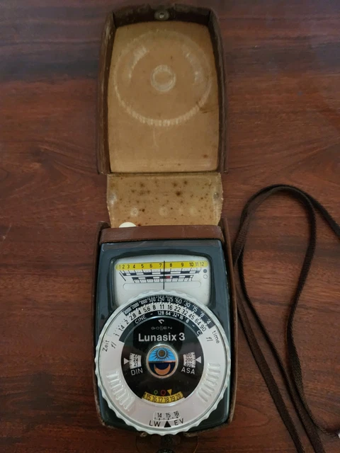 Posemètre Gossen Lunasix 3 – Cellule Photo Robuste Avec Accessoires, état Très Bon