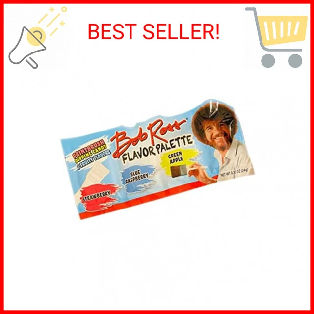Bob Ross Flavor Palette Paintbrush Dipping Candy - One (1) 0.85 Oz Pack. 3 Fruit