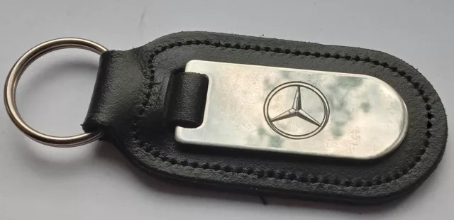 VINTAGE Keyring Leather Fob Motor Vehicle Mercedes-Benz Fleet Sales UK