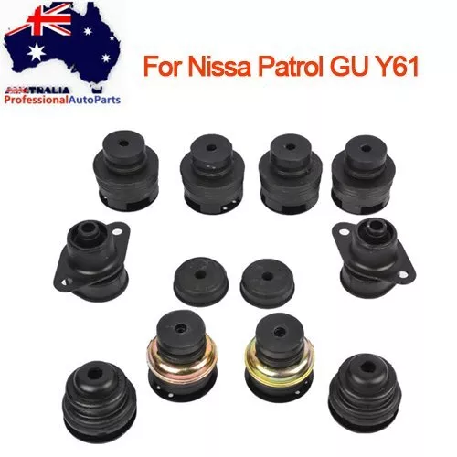 12 Pcs Body Mount Bushing Kit For Nissan Patrol GU Y61 LWB Wagon