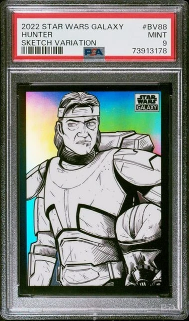 2022 Star Wars Galaxy HUNTER Sketch Variation #BV88 Topps Chrome MINT PSA 9