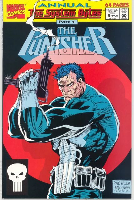 The Punisher - Annual #5 - Marvel Comics 1991 -  Mark Pacella Cover Art - NM