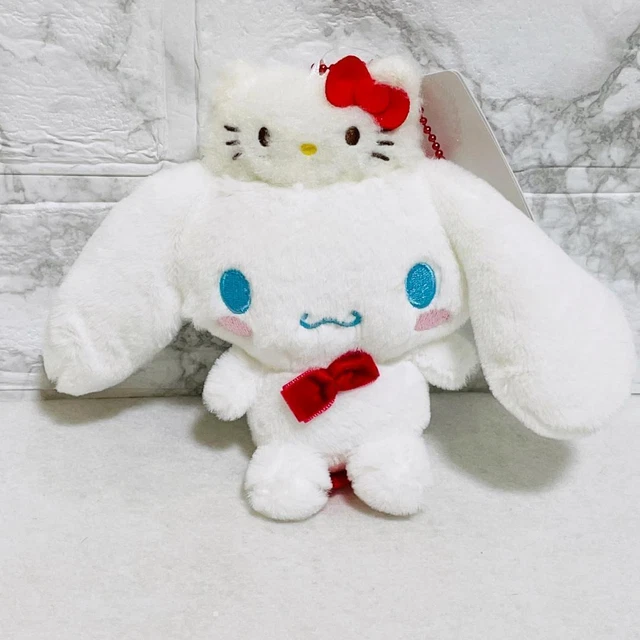 HELLO KITTY CINNAMOROLL Mascot Plush Toy Cinnamon Roll Kitty 50Th