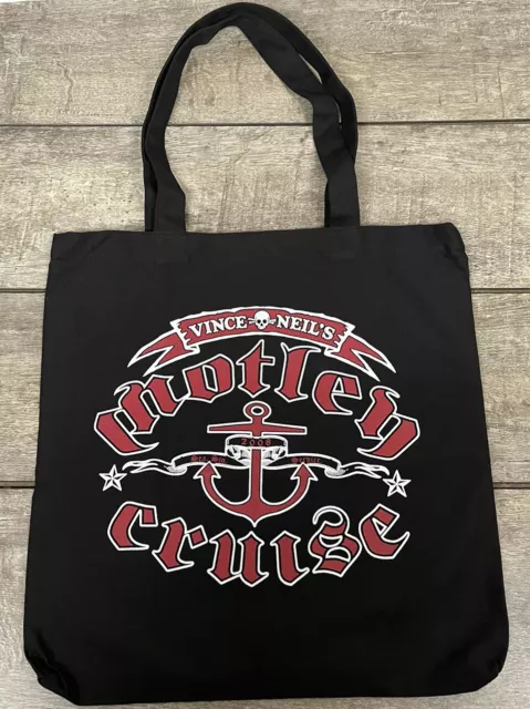 Vince Neil Motley Cruise 2008Tote Bag Sea Sin Service Cotton 15" Tall