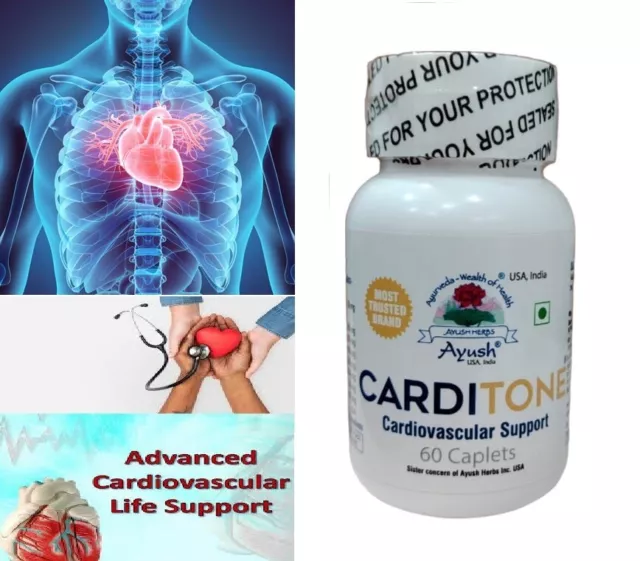 2x Carditone (60 Caplets) for Cardiovascular Support 100% Herbal Formula Natural