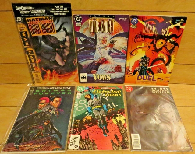 Lot of 6 Batman comics Detective 568, Dark Knight 182, Batman Forever, Annuals..