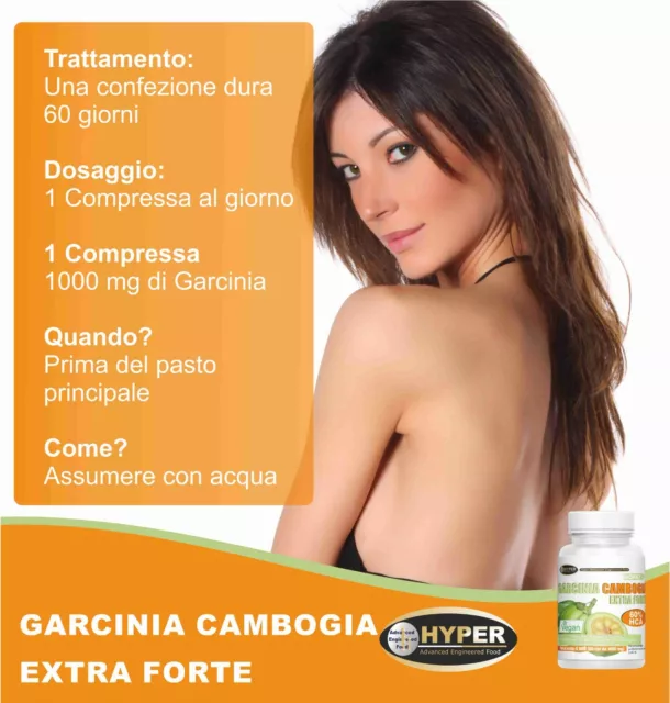 Garcinia Cambogia  Extra Forte Bruciagrassi Dimagrante 1000mg 2 box 60 cpr 3