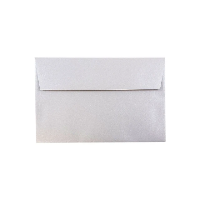 JAM Paper A10 Metallic Invitation Envelopes 6 x 9.5 Stardream Silver SD5390