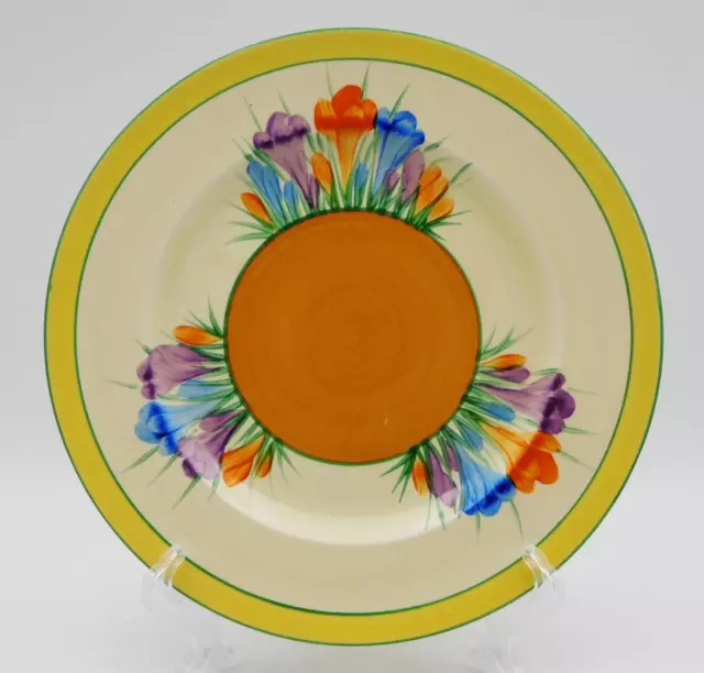 Original **CLARICE CLIFF** 1940s CROCUS Handpainted Display PLATE 20cm - VG