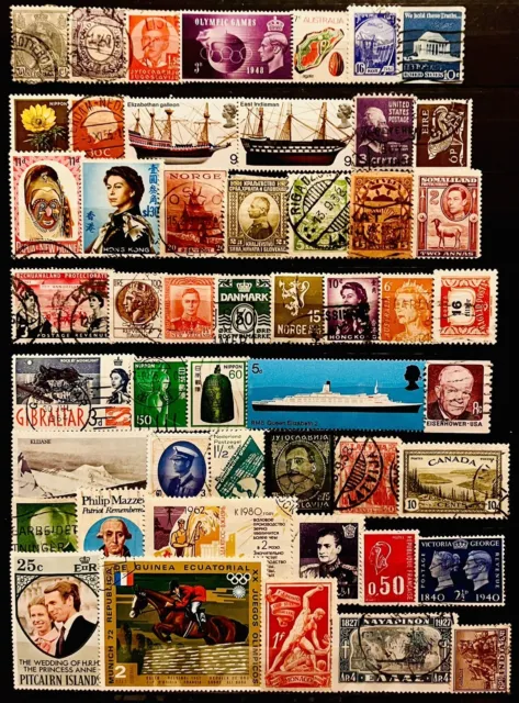 World Commonwealth Collection Old & New Stamps Hong Kong Gb Japan Lot 01130224