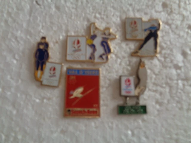 Job lot of 5 winter olympic games Albertville 1992 rare metal lapel pins
