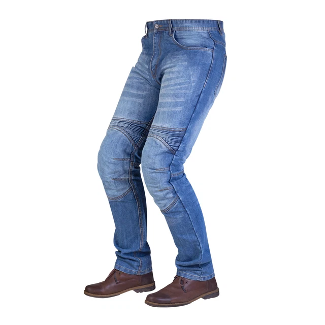 Bridgmont Men's CE Armoured Motorcycle Jeans - Kevlar Lined Denim Trousers With Removable Knee & Hip Armor