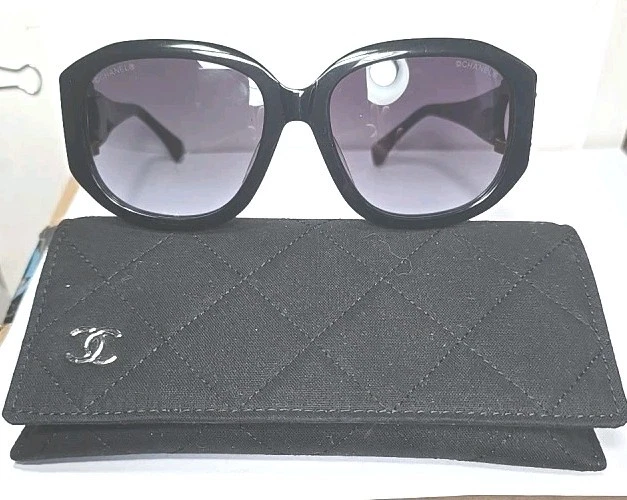 Chanel Women's Sunglasses ,model: CH9116. 001, Size: 58-19-140, Black, New With