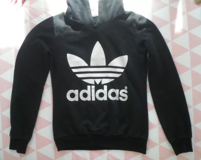 Sweat femme noir à capuche ADIDAS Taille 34(XS)