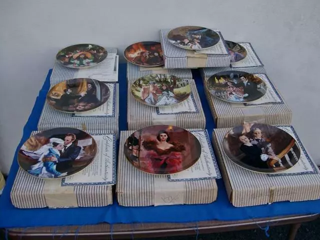 *Gone With The Wind* Golden Anniversary  Collector Plates Lot Of 10 ) Coa  Boxes