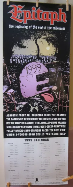 Epitaph "1999" 13"x36" PROMO POSTER Pennywise, Pulley, Rancid, The Cramps, NOFX Epitaph "1999" 13"x36" PROMO POSTER Pennywise, Pulley, Rancid, The Cramps, NOFX