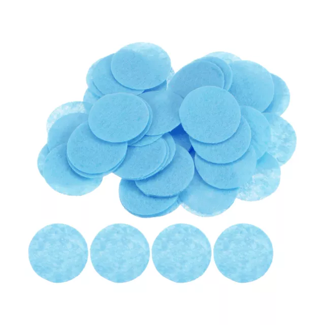 200pcs Round Felt Circles, 30mm 1-1/4" Craft Felt Pads Non-Woven Fabric Pad Blue