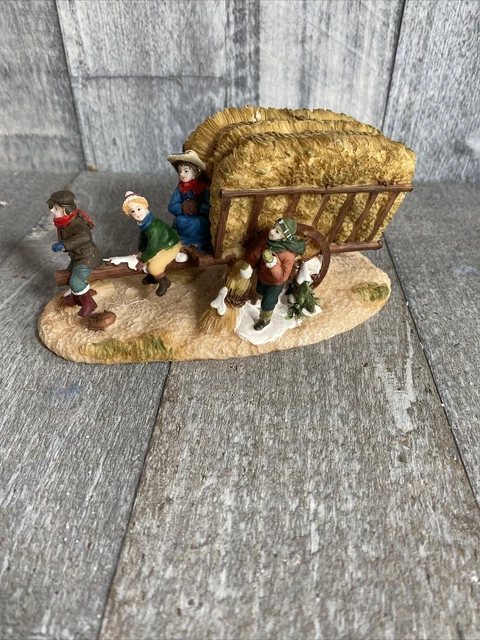 ENCHANTED FOREST CHILDREN On Hay Ride Christmas Village Figurine 289-0442 $25.00 - PicClick