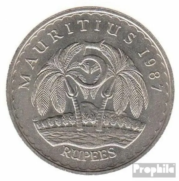 Mauritius KM-Nr. : 56 1992 sehr schön Kupfer-Nickel 1992 5 Rupien Ramgoolam