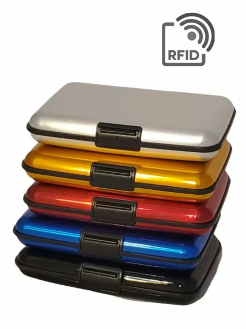 RFID Blocking Credit Card Aluminum ID case Hard Shell Wallet for Men or Women