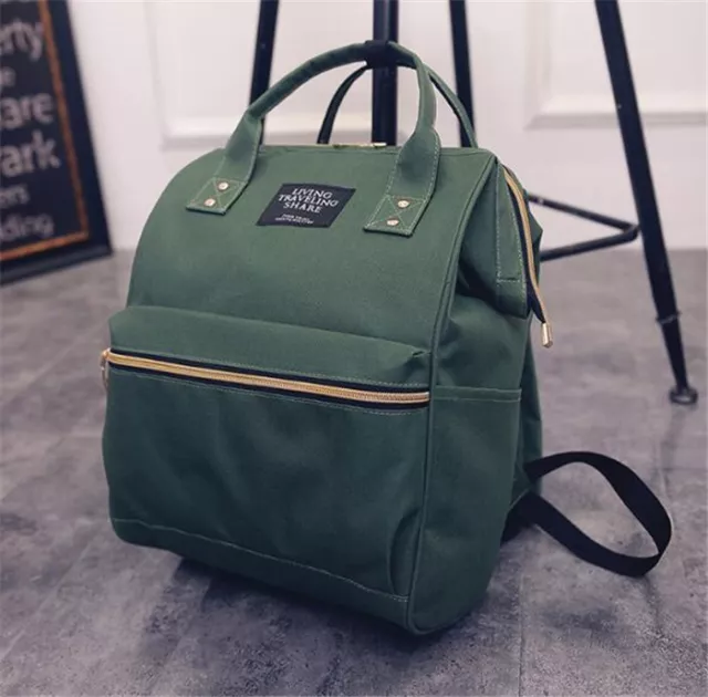 Women Men Backpack, Canvas School Bag, Travel Bag for Outdoor Camping Traveling 6