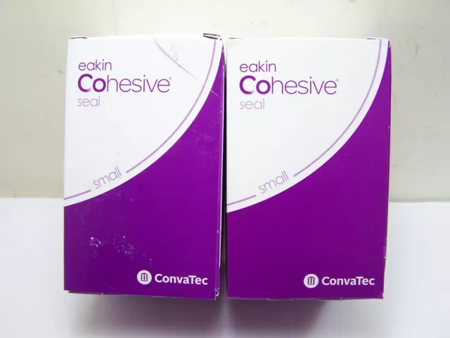 Sellos cohesivos ConvaTec Eakin 839002, pequeños 1 7/8 pulgadas, NUEVOS - (2) cajas de 20