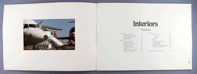 British Aerospace Bae 146 Interiors Manufacturers Sales Brochure 1986 2
