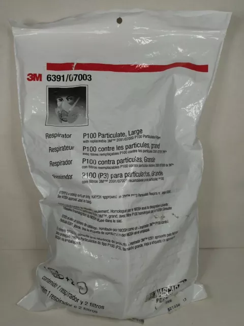 3M Half Facepiece Respirator 6000 Series Reusable 6391 New Ships FREE