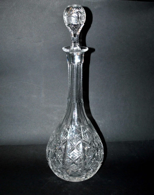 BACCARAT? Carafe en cristal richement taillé biseaux palmette étoile SAINT-LOUIS