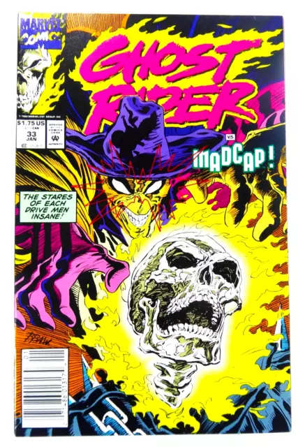 Marvel GHOST RIDER (1993) #33 NEWSSTAND Variant MADCAP App VF/NM Ships FREE!