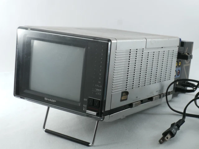 Vintage Japanese Sharp CT-6003 IC Transista Portable Telvision TV 100V 1985