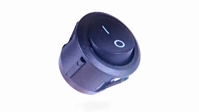 Interrupteur à Pied Rond - 2A 250V, Diamètre 70 Mm, Noir Ou Blanc, Avec Réducteur De Tension