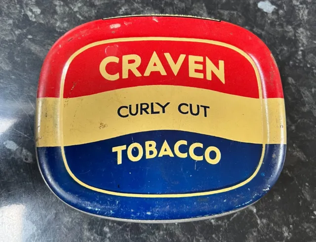 Vintage Carreras Craven Curly Cut Tobacco Advertising Tin Box