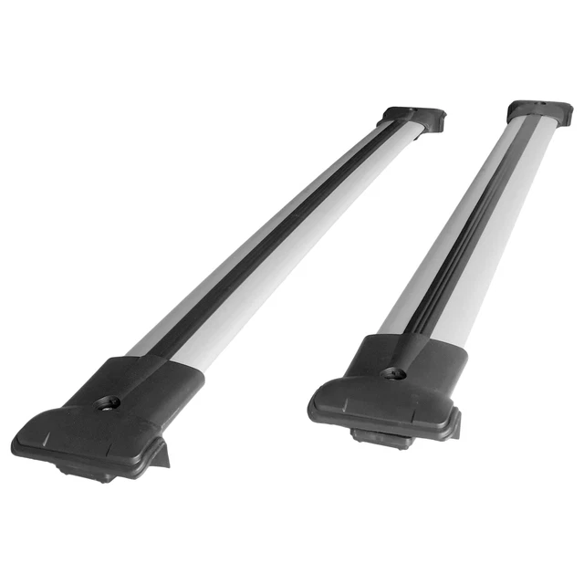 Barres De Toit Transversales Pour Opel Vivaro 2014-2024 - Aluminium Noir, Capacité 75 Kg, Pour Rails Surélevés