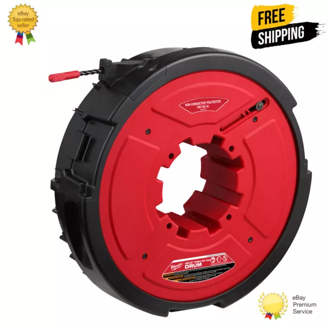 Milwaukee Powered Fish Tape - M18 FPFT - 30m and 60m Polyester Drum - 48445195