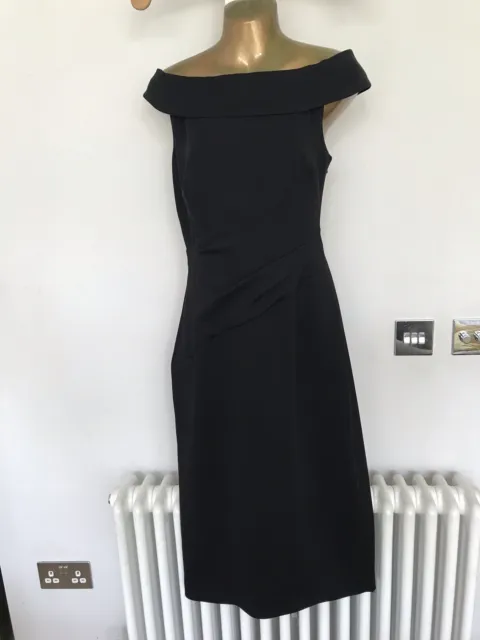 Karen Millen Black Bardot Dress New Size 14