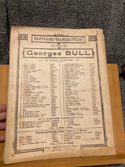 Georges Bull Fantaisie n°38 sur Rip-Rip pour piano partition éditions Choudens