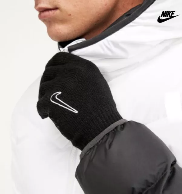 Nike Mens Quilted Run Gloves 2.0 black Size L Uk