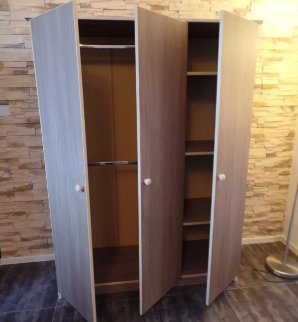 Armario armario armario infantil armario de bebé muebles para niños 3 puertas ¡marrón!¡!